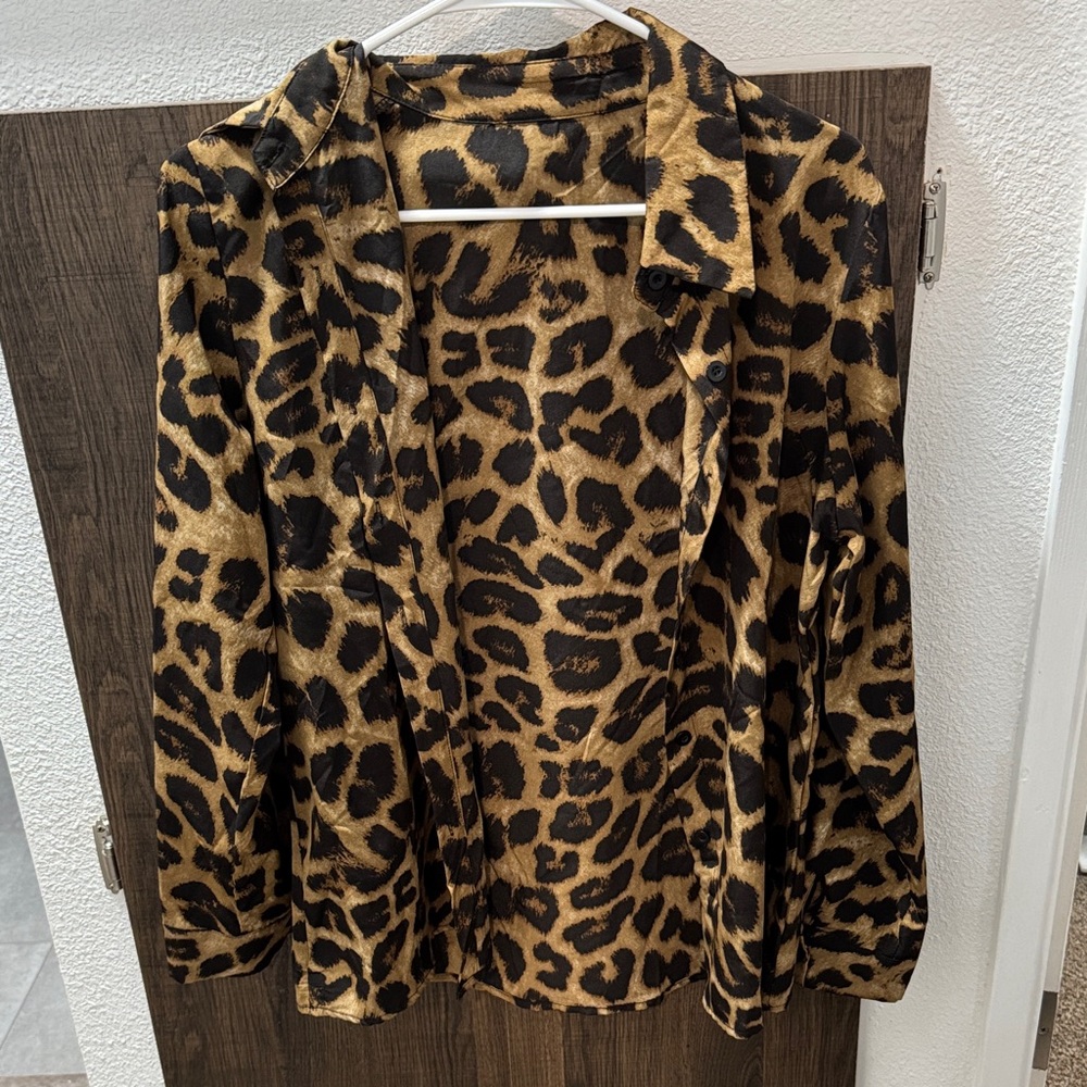 Leopard Print Women's Blouse